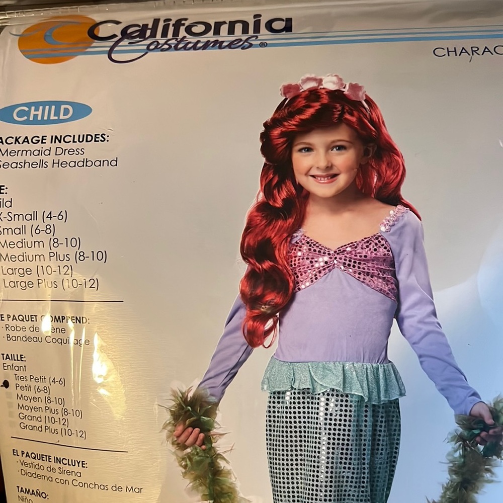 California Costumes brand new in package mermaid costume